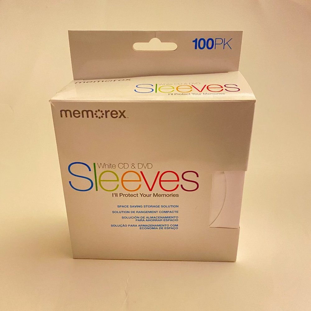 Memorex White CD & DVD Sleeves